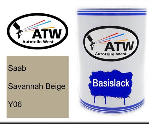 Saab, Savannah Beige, Y06: 500ml Lackdose, von ATW Autoteile West.